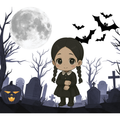 Wednesday Addams (chibi style) Tumbler