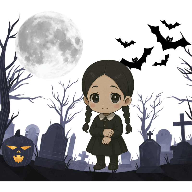 Wednesday Addams (chibi style) Tumbler